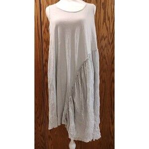 Vtg Chalet Et Ceci Asymmetrical Midi Grey Sleeveless Dress Size Small Lagonlook